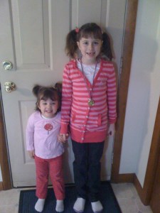 Haley and Emily "before". Before seizures. Before seeing them didn't seem so hard. When it just came effortlessly. 