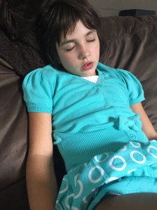 Haley napping away a beautiful summer day. Unable to enjoy it because of the seizures assaulting her relentlessly. 